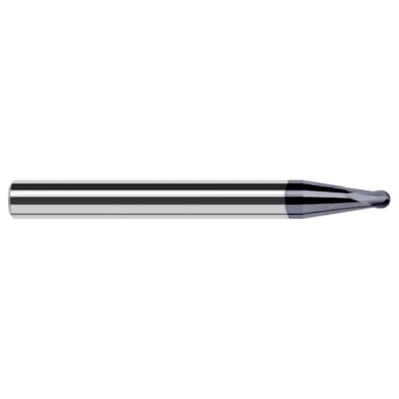 Harvey Tool High Helix End Mill for Medium Alloy Steels - Ball, 0.1250" (1/8) 40908-C6